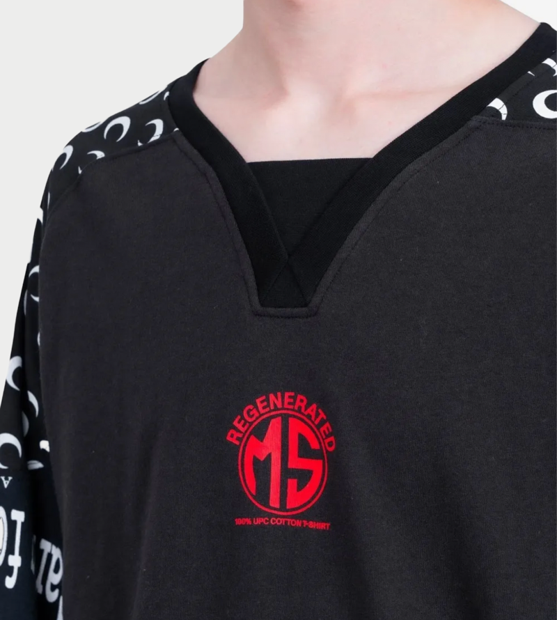 MARINE SERRE Regenerated Graphic LS Hockey Top
