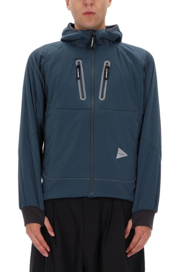 and wander Leather Jacket - Blue