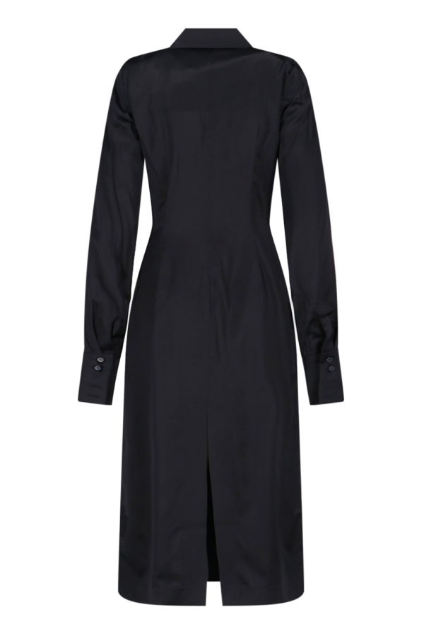 MARINE SERRE Satin Midi Dress - Black