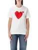 Comme des Garçons PLAY Double Heart T-shirt - White - Thumbnail 1
