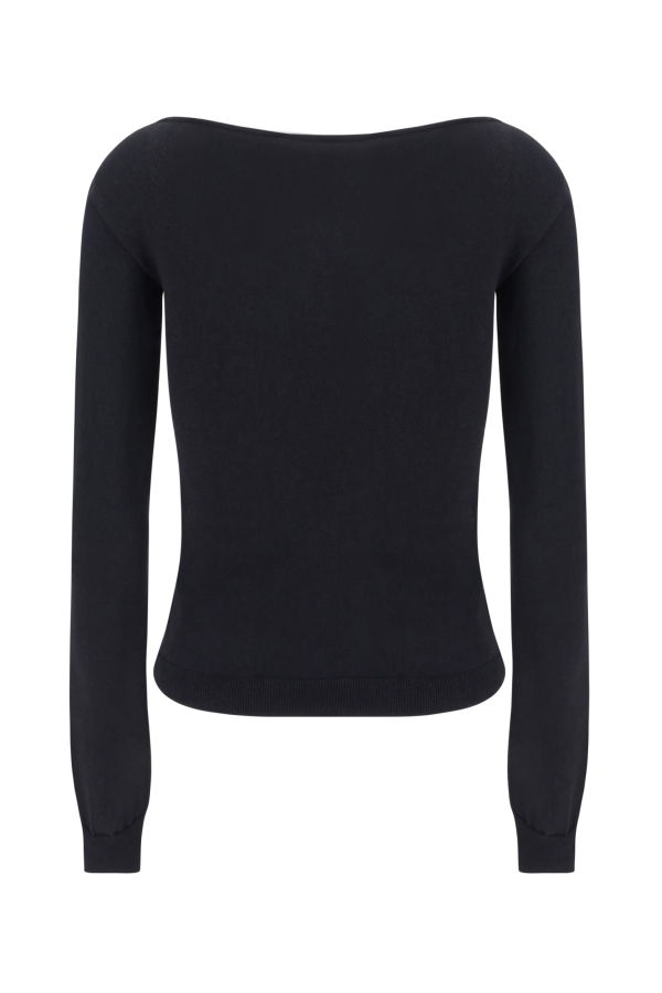 Alexander McQueen Square Neckline Top - Black