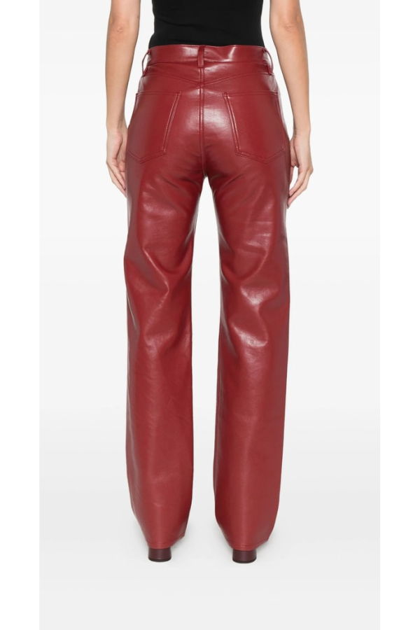 AGOLDE Leather Pant - Red