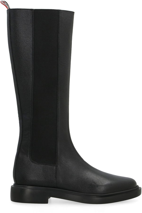 Thom Browne Leather Chelsea Boots - Black