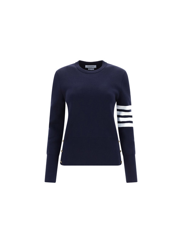 Thom Browne Cotton Jersey Top - Navy