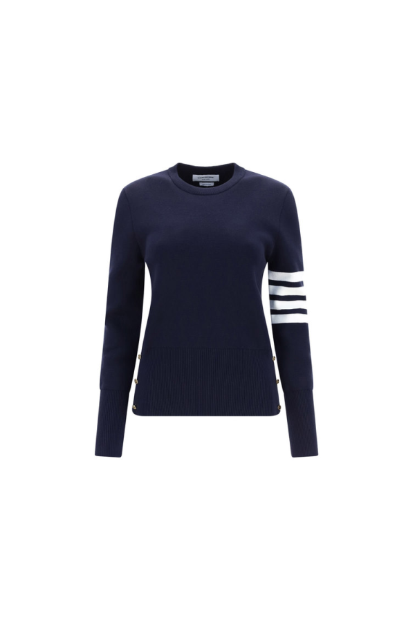Thom Browne Cotton Jersey Top - Navy