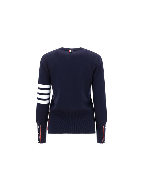 Thom Browne Cotton Jersey Top - Navy