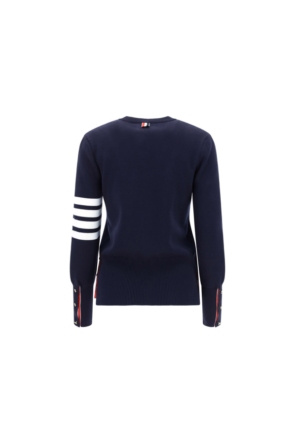 Thom Browne Cotton Jersey Top - Navy