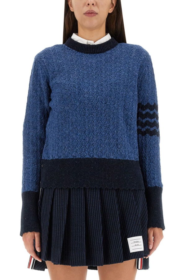 thom browne 4bar Stripe Jersey - Blue