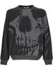 Alexander McQueen Skull Crewneck Jumper - Gray - Thumbnail 1