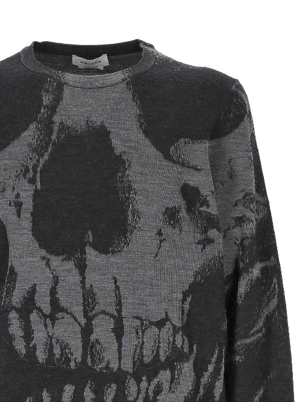 Alexander McQueen Skull Crewneck Jumper - Gray