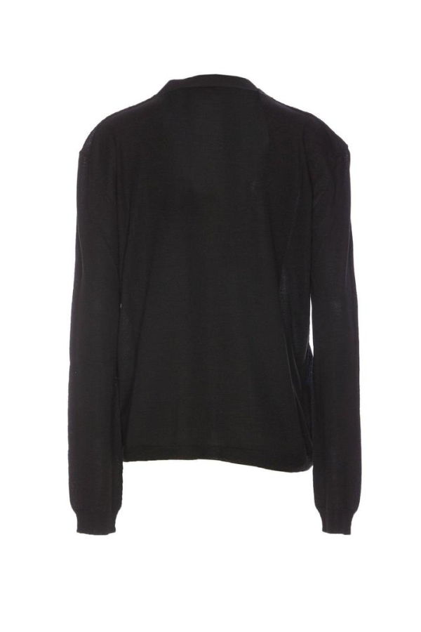 Marni Logo Embroidered Knit Cardigan - Blue