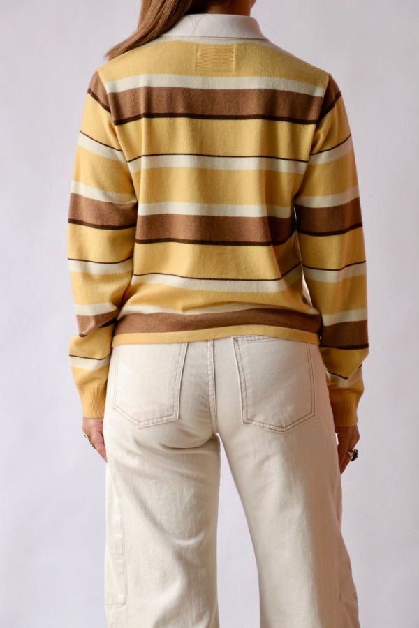 Guest in Residence Cropped Stripe Rugby Sweater