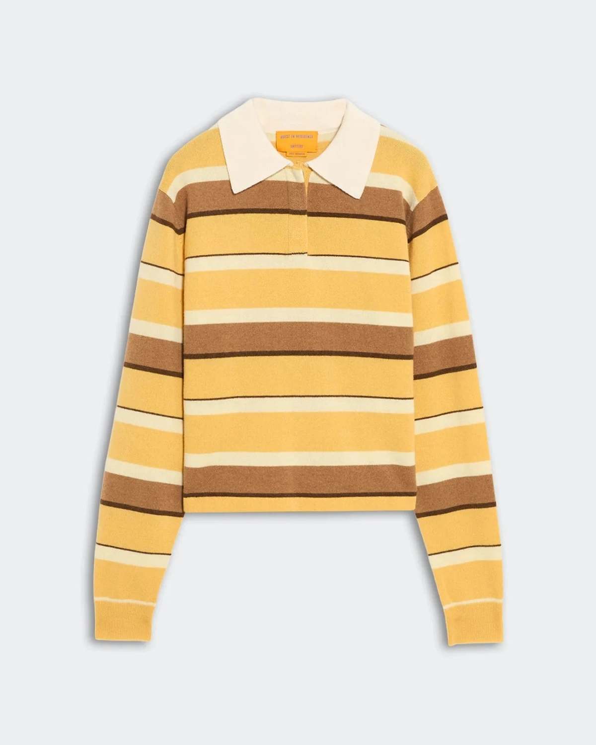 Guest in Residence Cropped Stripe Rugby Sweater - Image 6 of 6