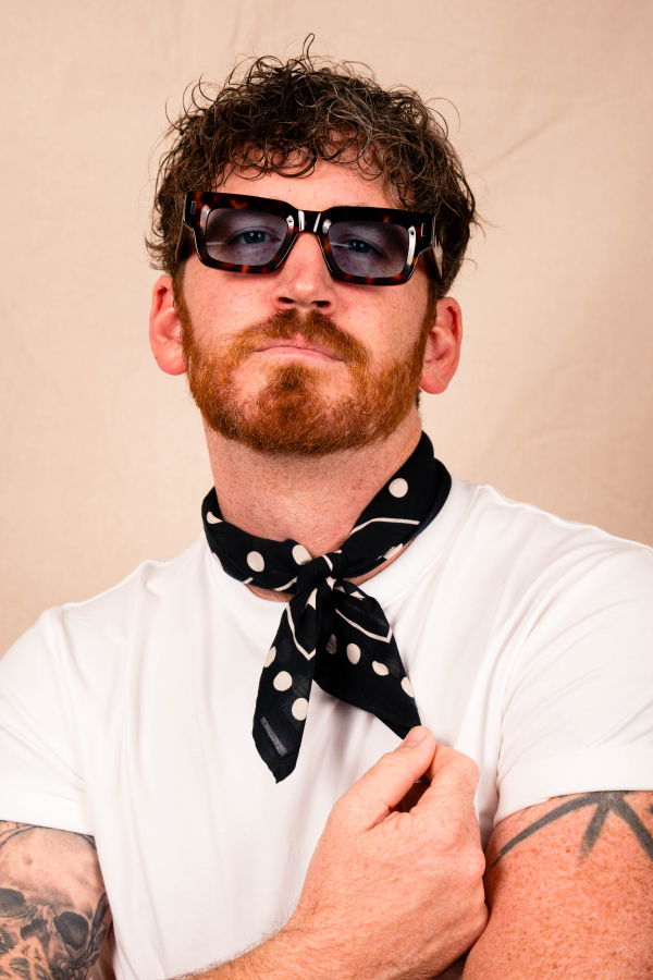 DUSHYANT. Archie Bandana No. 28 - Wild West Print on Black Bandana