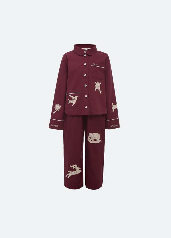 KIDS Sea NY Mika PJ Set - Burgundy