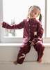 KIDS Sea NY Mika PJ Set - Burgundy - Thumbnail 1