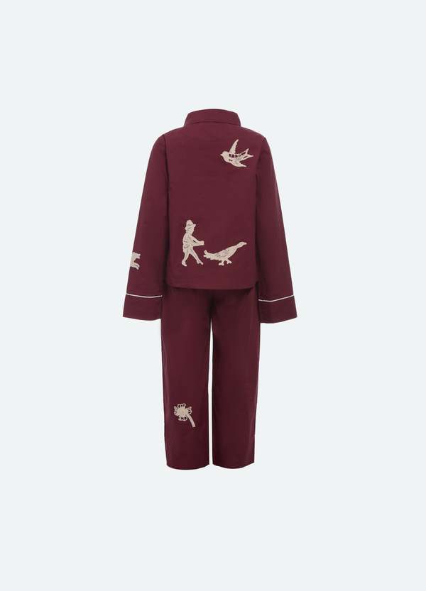 KIDS Sea NY Mika PJ Set - Burgundy