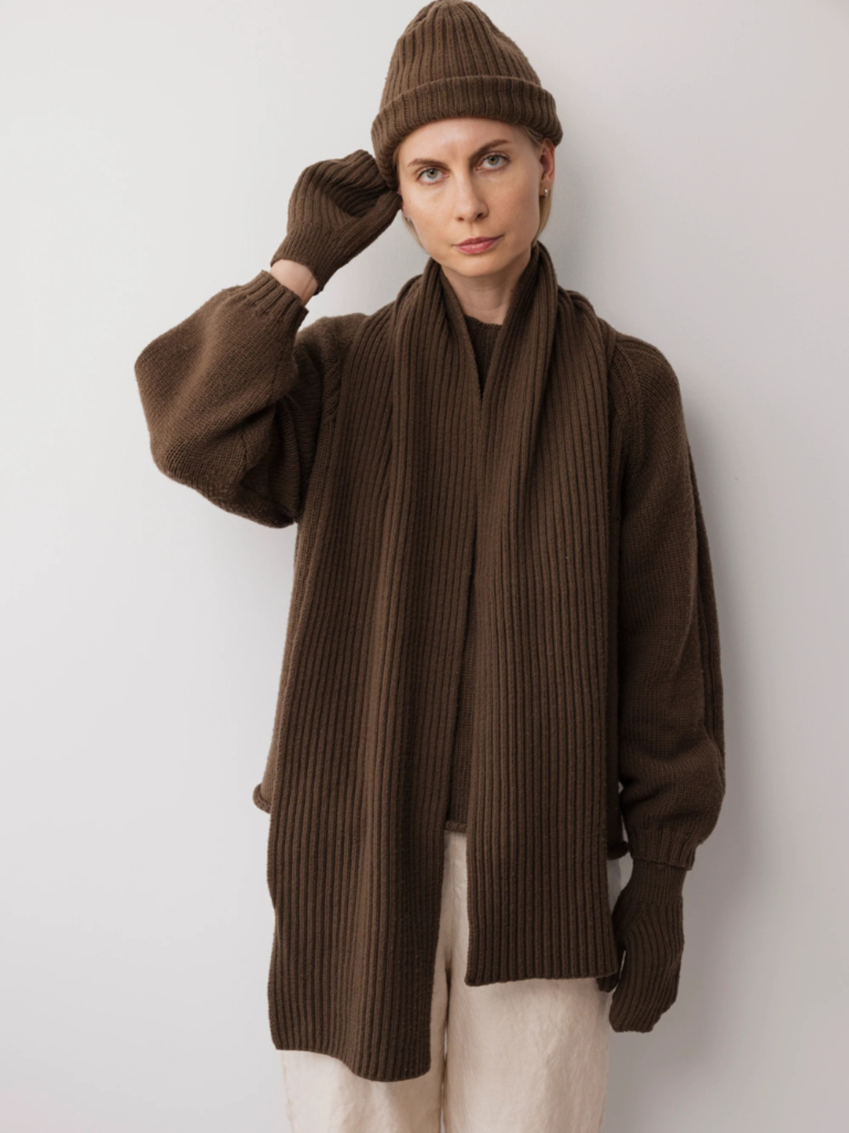 Wol Hide Rib Scarf - Image 6 of 9