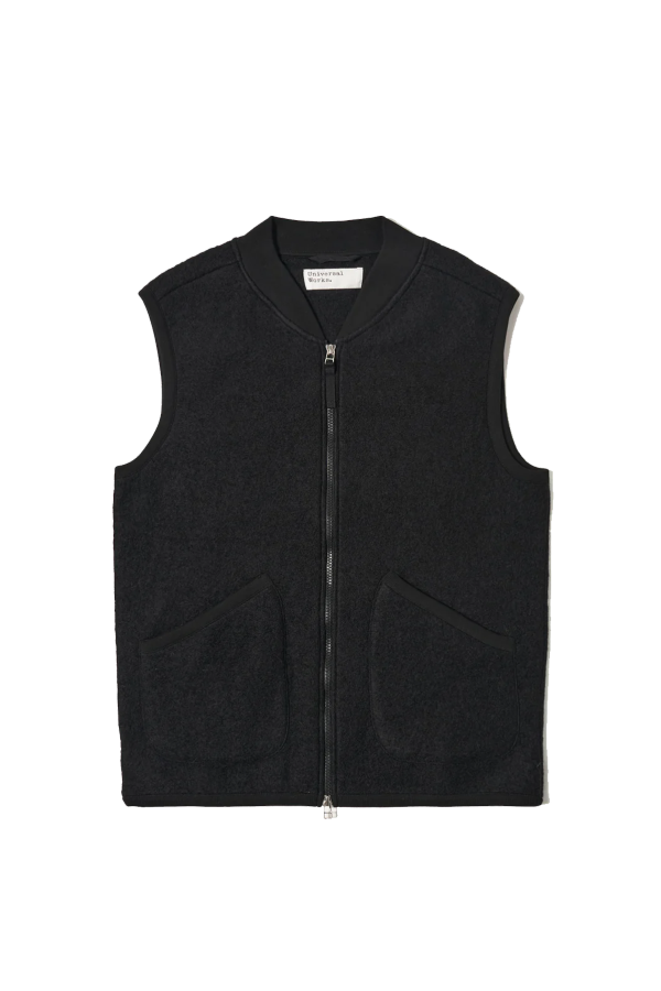 Universal Works Zip Waistcoat Wool Fleece