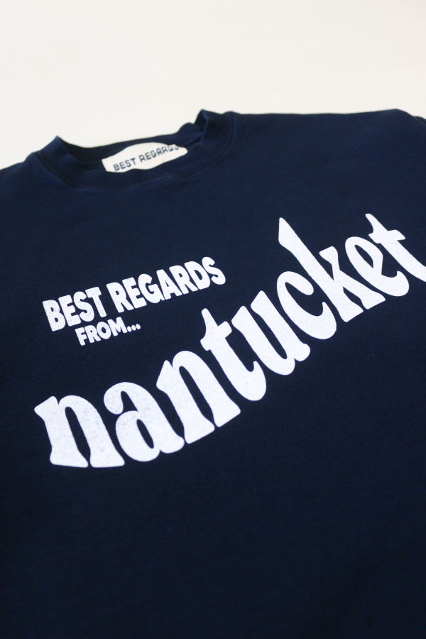 Best Regards - Upcycled Destination Goods Nantucket Postcard Sweatshirt