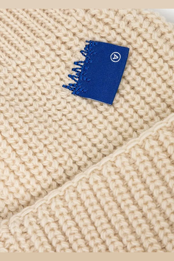 ADER ERROR Ribbed-Knit Logo Beanie - Off White