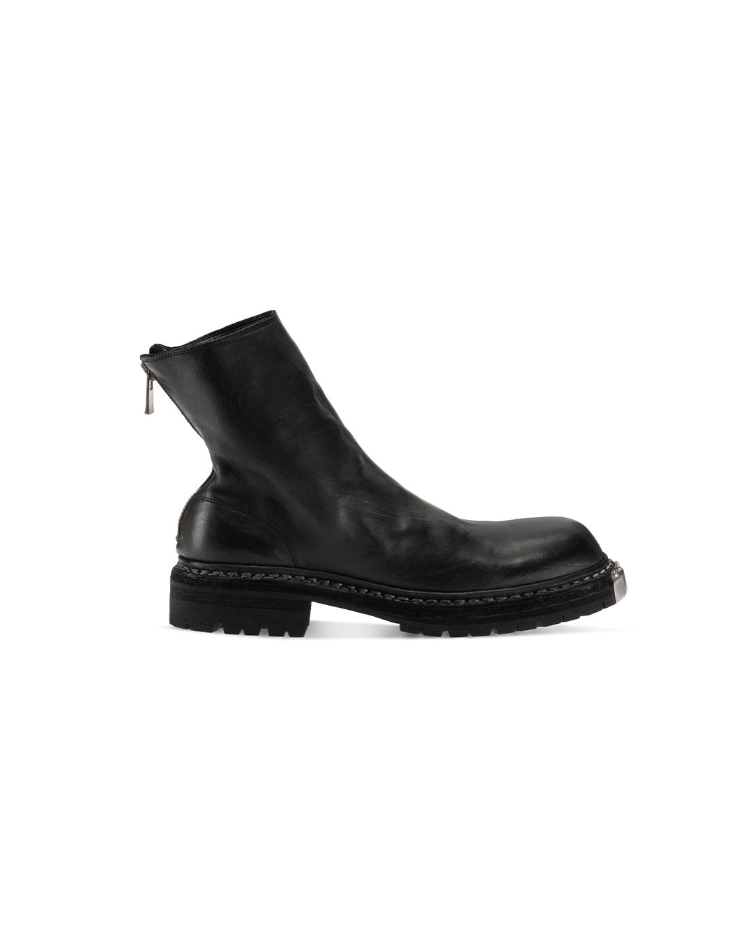 Guidi Black Horse Leather GR06V Back Zip Big Daddy Boots - Black