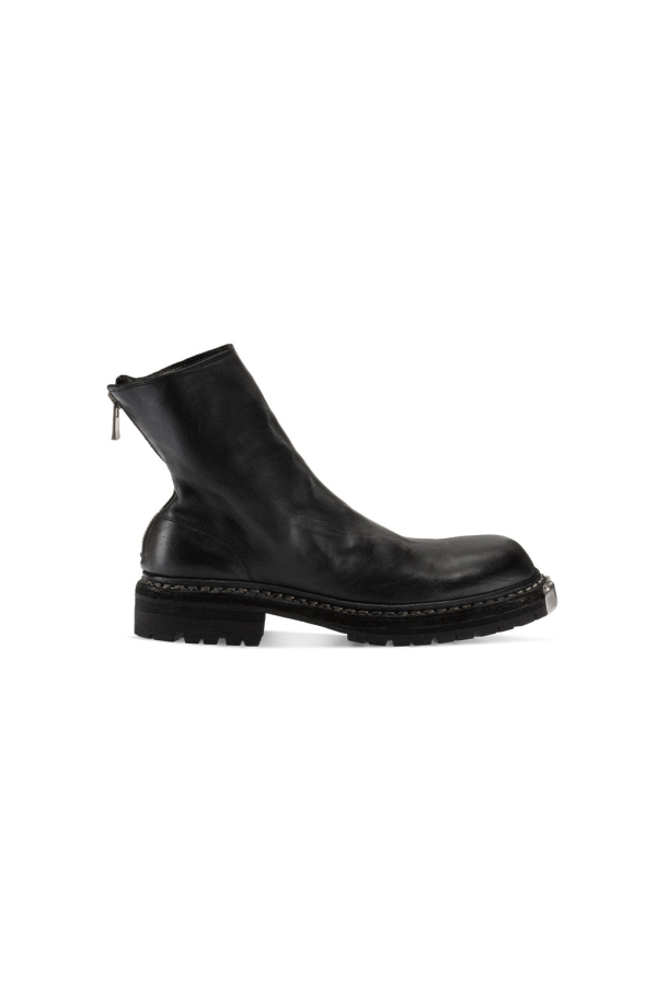 Guidi Black Horse Leather GR06V Back Zip Big Daddy Boots - Black