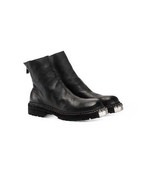 Guidi Black Horse Leather GR06V Back Zip Big Daddy Boots - Black