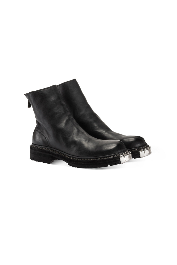 Guidi Black Horse Leather GR06V Back Zip Big Daddy Boots - Black