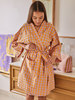 Mosey Me Kumquat Bloom Seersucker Short Robe - Thumbnail 2