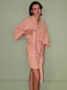 Mosey Me Kumquat Bloom Seersucker Short Robe - Thumbnail 7