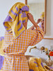 Mosey Me Kumquat Bloom Seersucker Short Robe - Thumbnail 9