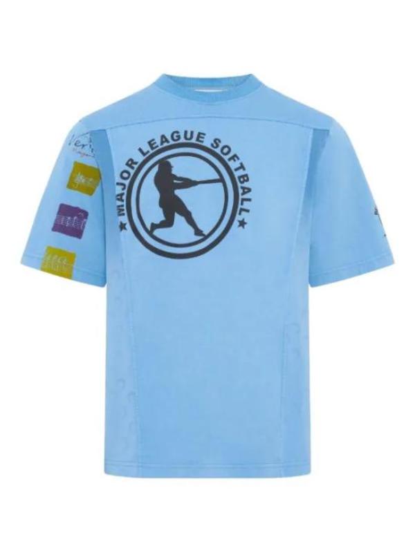 MARINE SERRE BL05 T-Shirt - Light Blue