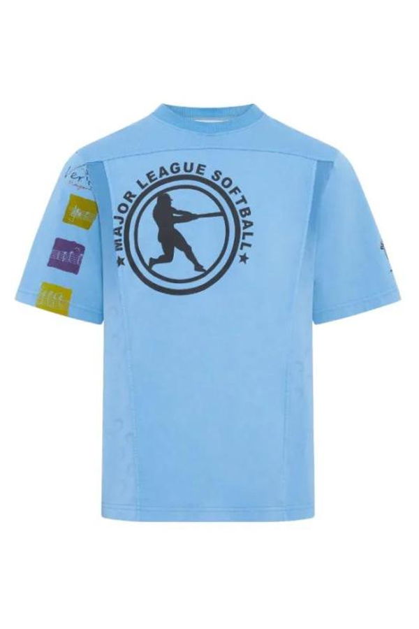 MARINE SERRE BL05 T-Shirt - Light Blue