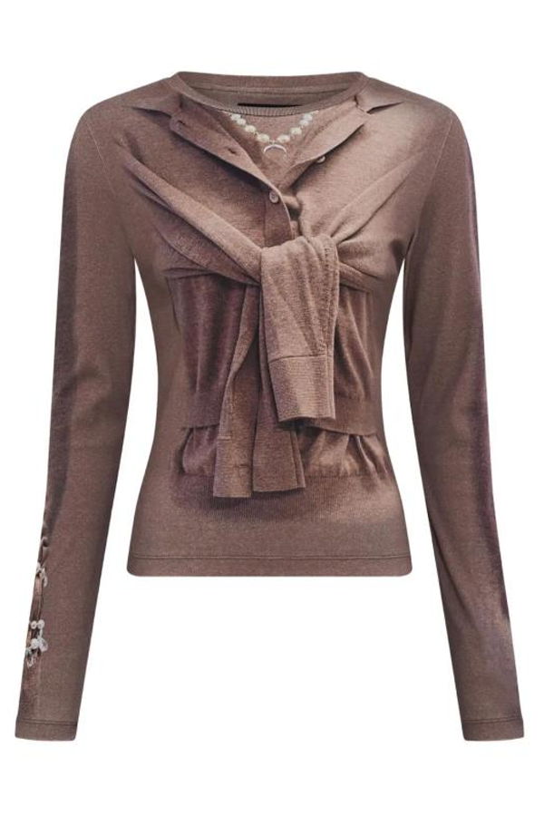 MARINE SERRE BG20 Tunic Top - Beige