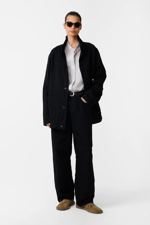 Studio Nicholson District Crinkle Denim Jacket Studio Nicholson District Crinkle Denim Jacket