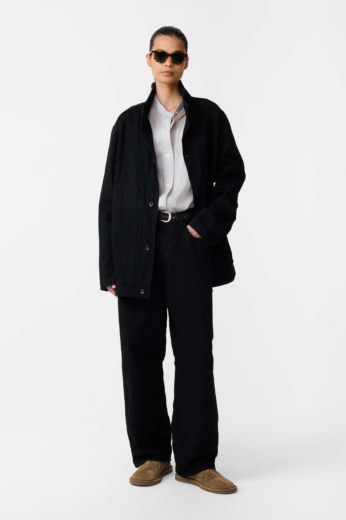 Studio Nicholson District Crinkle Denim Jacket - Image 2 of 8