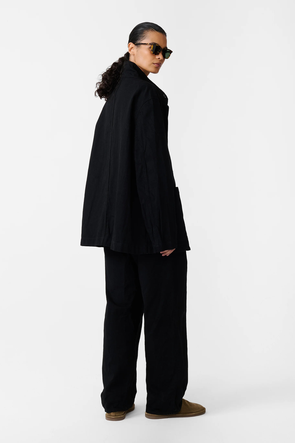 Studio Nicholson District Crinkle Denim Jacket - Image 3 of 8