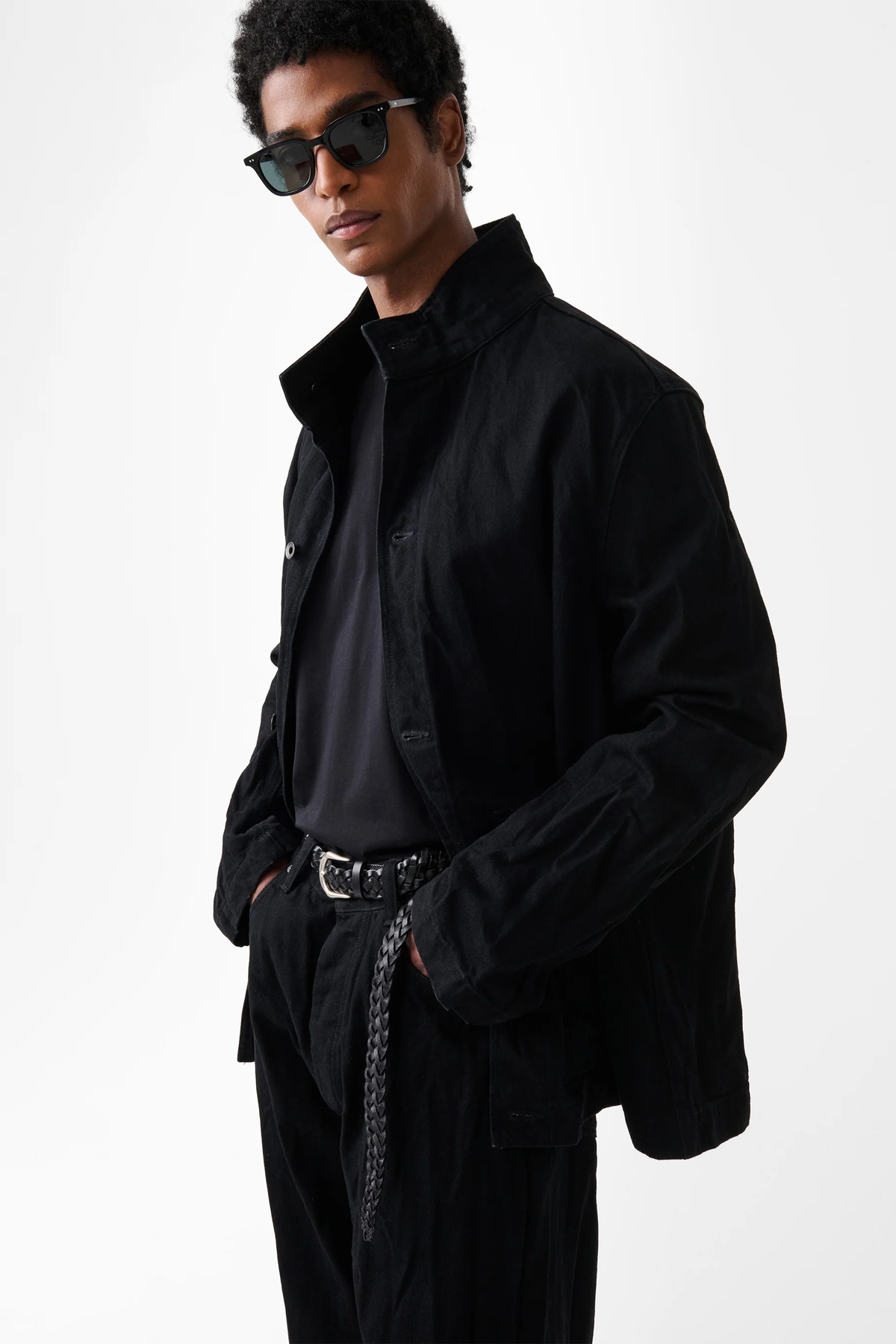 Studio Nicholson District Crinkle Denim Jacket - Image 4 of 8