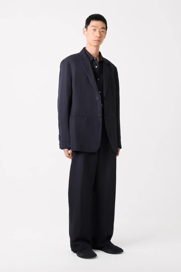Studio Nicholson Roversi 2 Button Linen Jacket Studio Nicholson Roversi 2 Button Linen Jacket