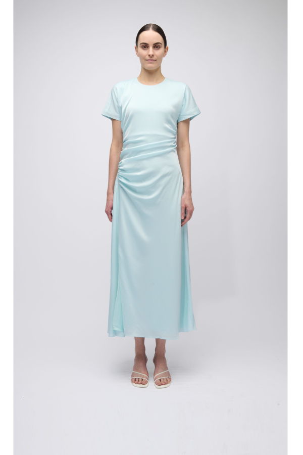 Jonathan Simkhai Marabella Draped Midi Dress - Sky