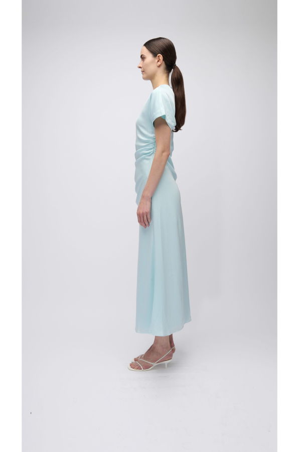 Jonathan Simkhai Marabella Draped Midi Dress - Sky