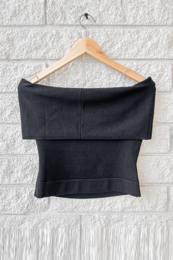 Jonathan Simkhai Callahan Off Shoulder Top - Black