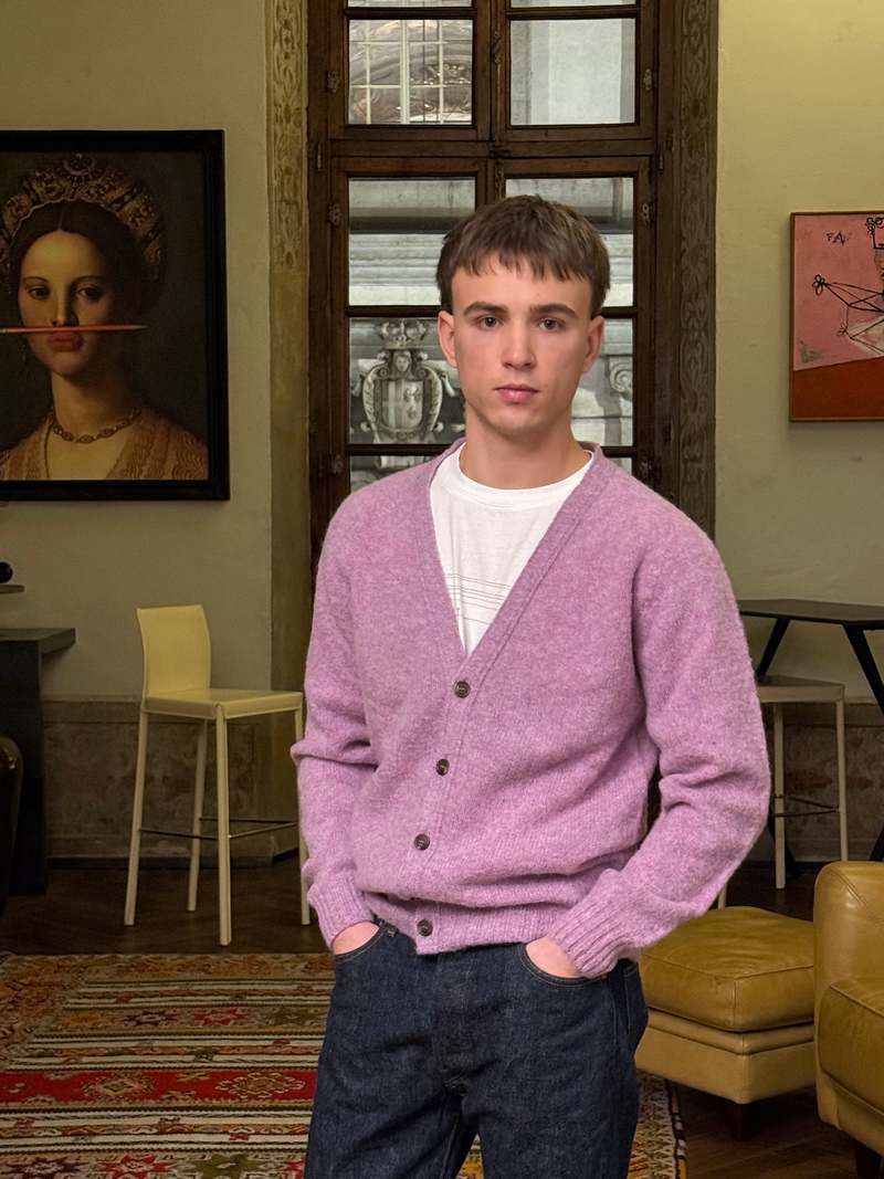 Fresh Dave Shaggy Shetland Wool Cardigan