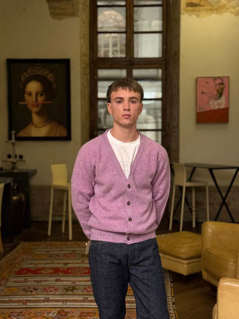 Fresh Dave Shaggy Shetland Wool Cardigan