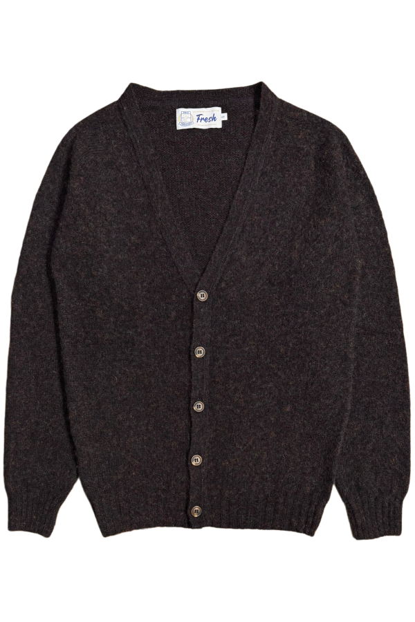 Fresh Dave Shaggy Shetland Wool Cardigan