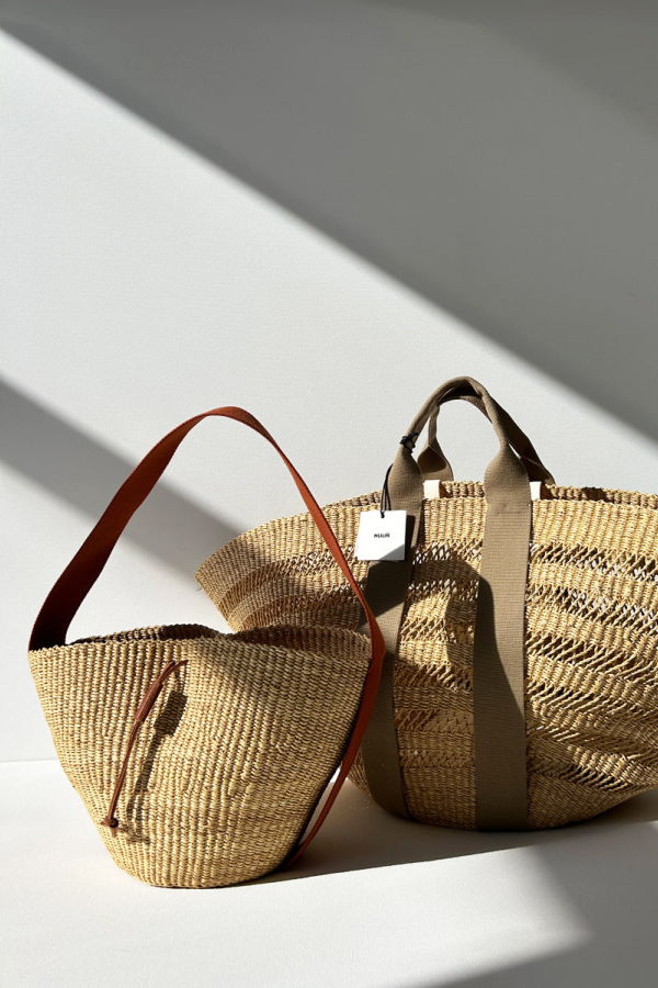 Muun Straw Bag - Natural/Orange