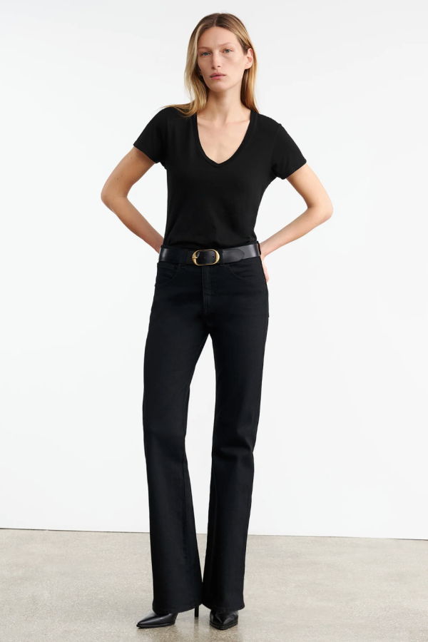 Nili Lotan Celia Jean Mid-Rise Stretch Flare Denim Jeans