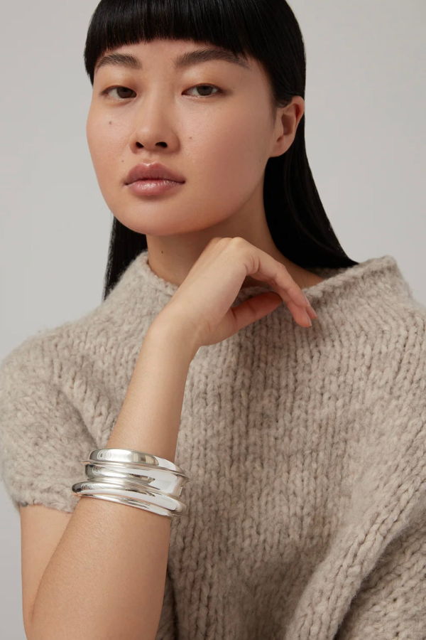 Jenny Bird Lennon Mega Bangle - Silver