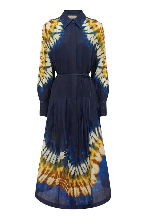 ALEMAIS Martine Shirtdress - Navy